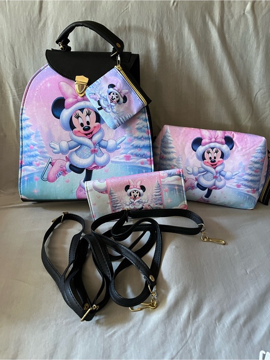 Minnie Mouse Pink Winter Print Backpack Set main image 11